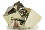 Gleaming Striated Cubic Pyrite Cluster - Peru #337376-1